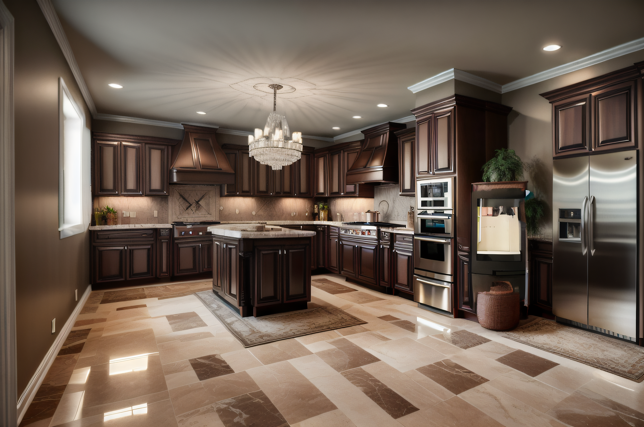 Luxury Kitchen living combo