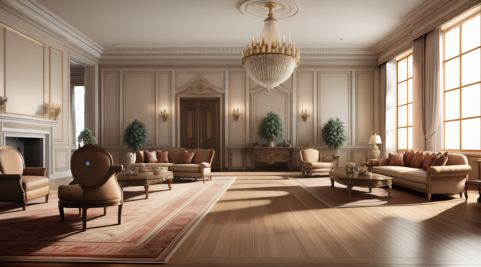 French country Hotel lobby